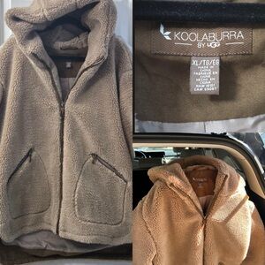 UGG Tan Sherpa Hooded Jacket